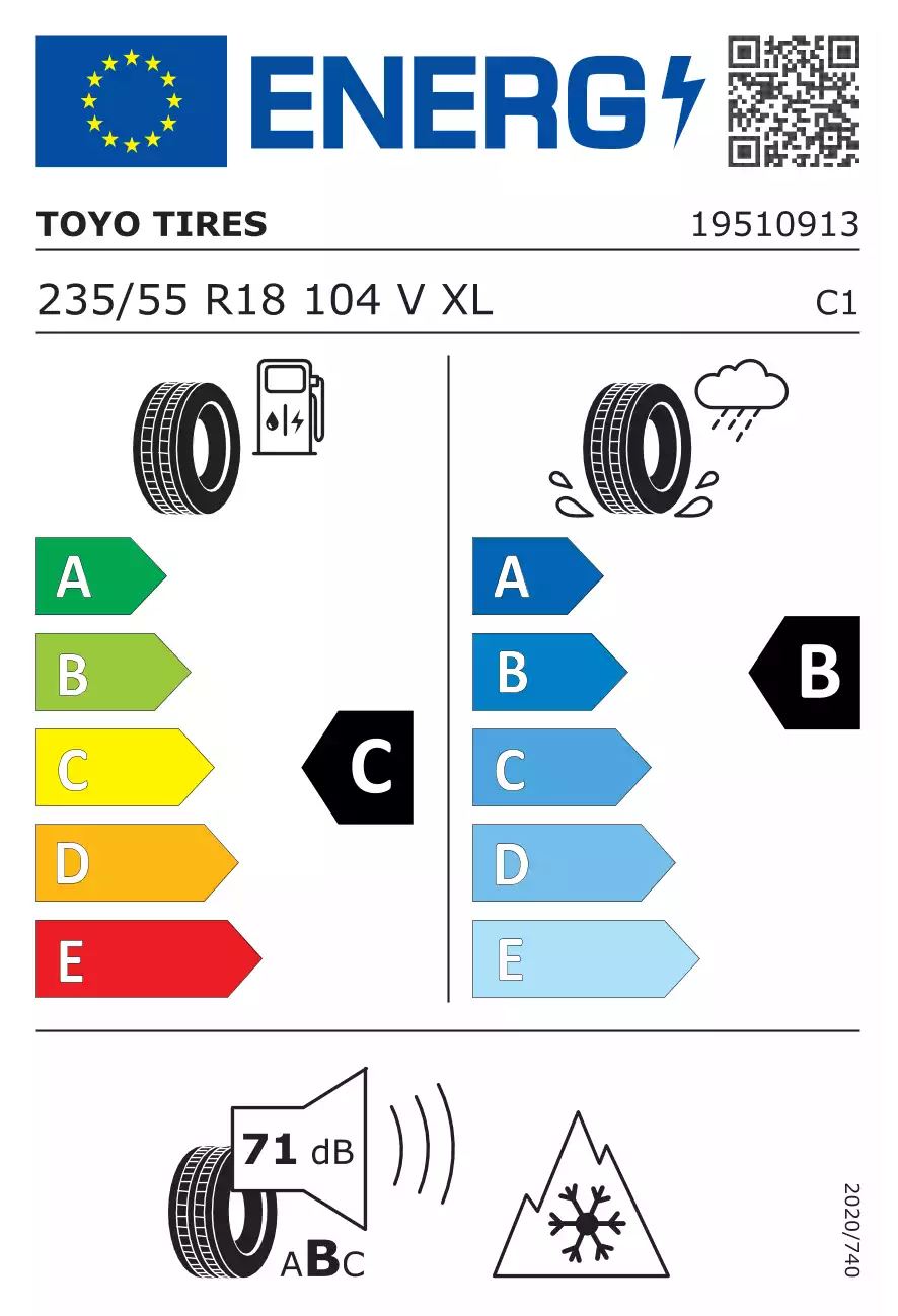 opona-toyo-celsius-as2-o-wymiarach-235/55R18-104V-eprel-1007528