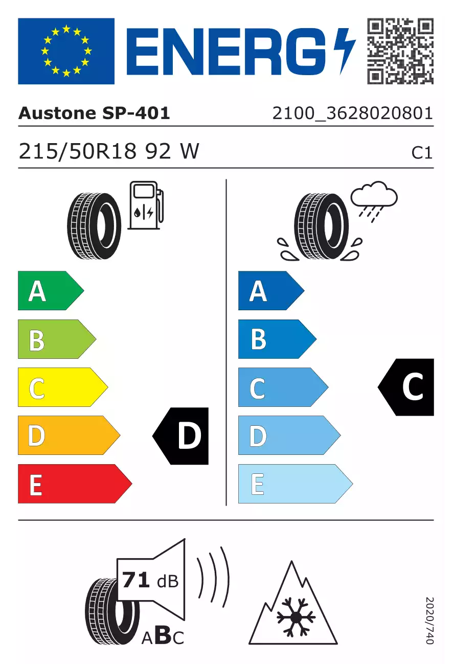 opona-austone-sp-401-o-wymiarach-215/50R18-92W-eprel-1058559