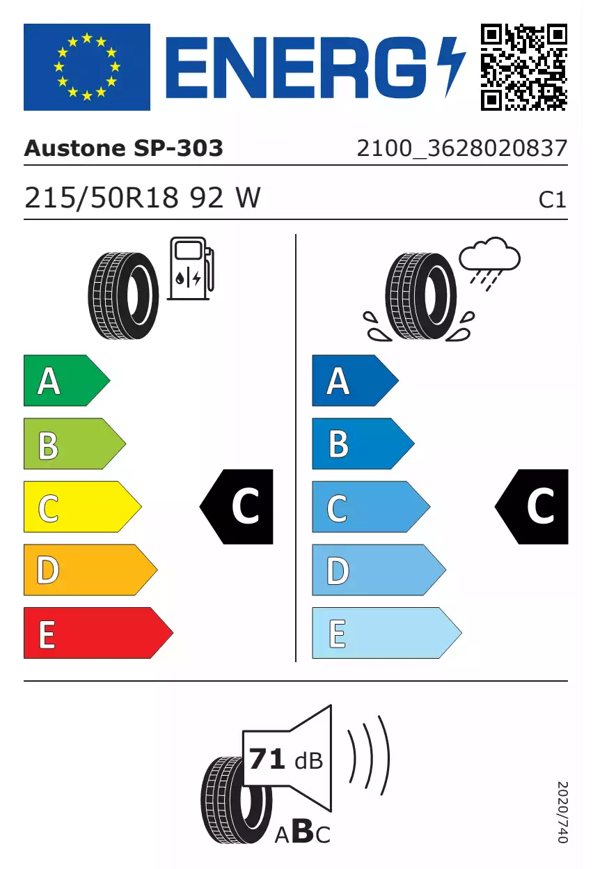 opona-austone-sp-303-o-wymiarach-215/50R18-92W-eprel-1087990