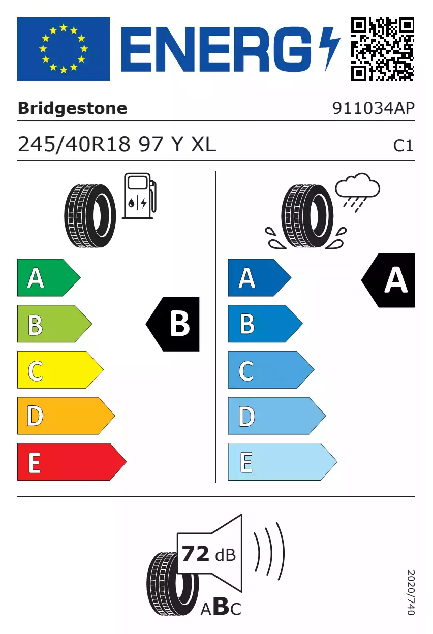 opona-bridgestone-turanza-t005-o-wymiarach-245/40R18-97Y-eprel-1114524