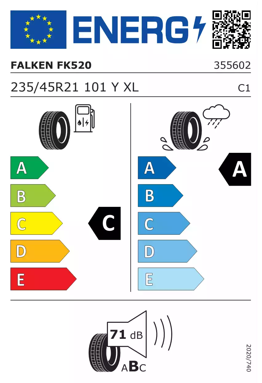 opona-falken-azenis-fk520-o-wymiarach-235/45R21-101Y-eprel-1366912