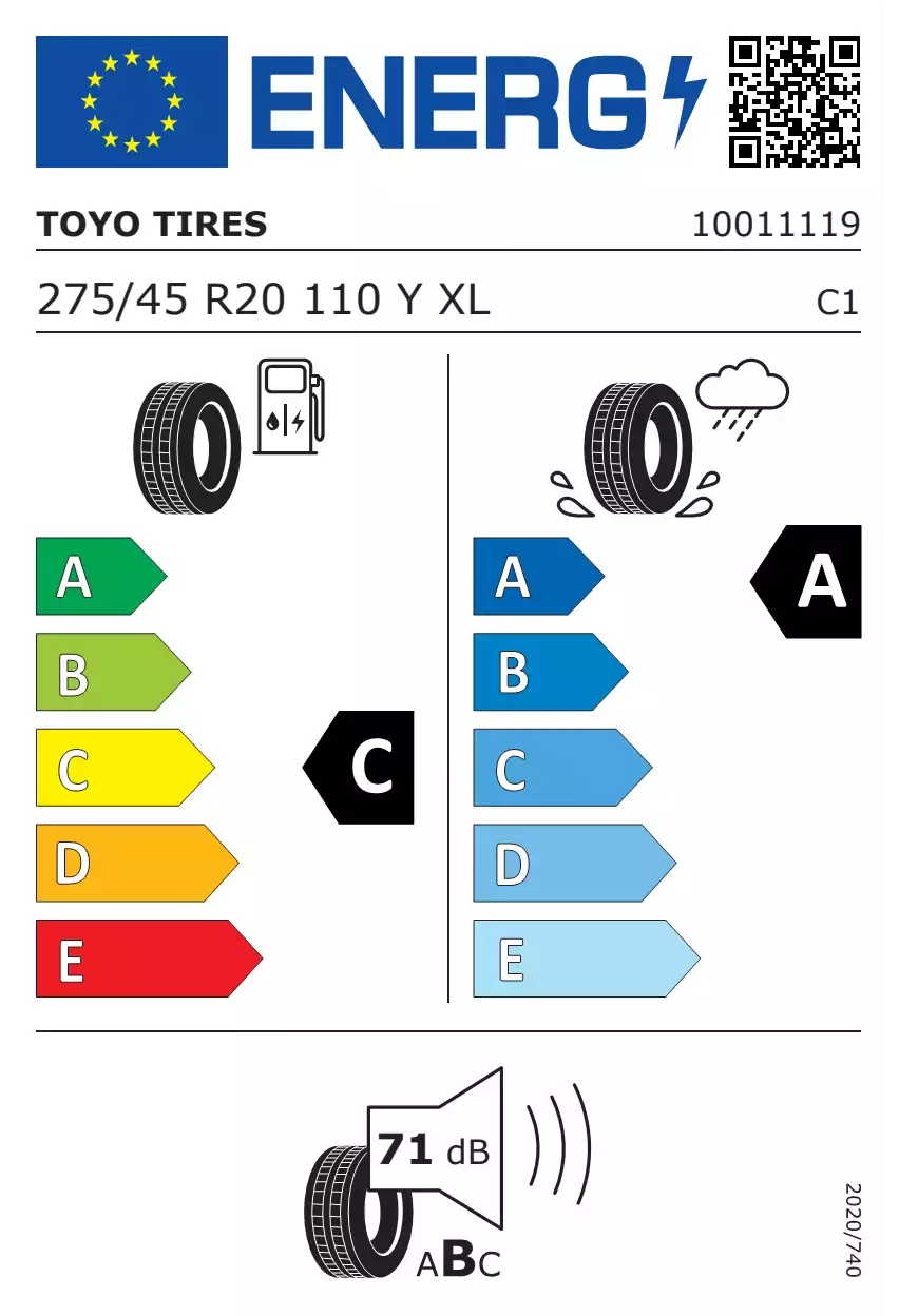 opona-toyo-proxes-sport-2-o-wymiarach-275/45R20-110Y-eprel-1641820